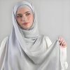 Light Plain Crinkle Satin Hijab