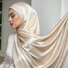 Light Plain Crinkle Satin Hijab