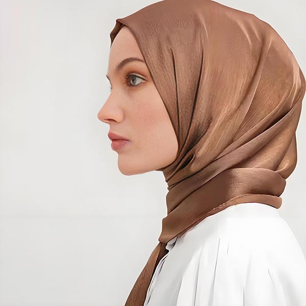 Light Plain Crinkle Satin Hijab