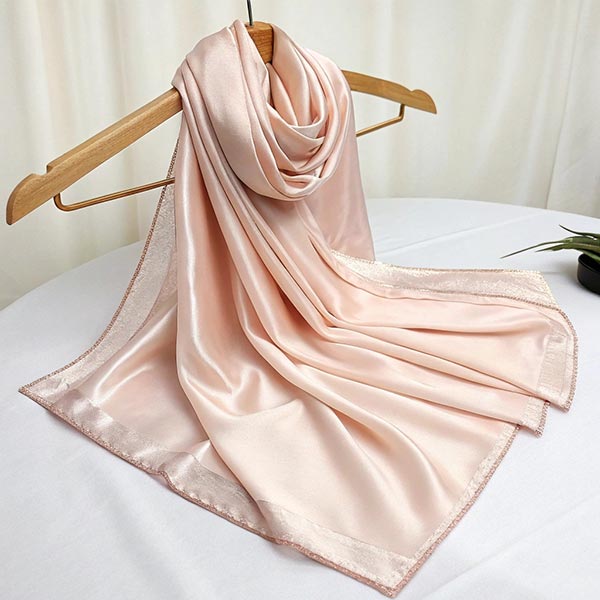 Light Plain Crinkle Satin Hijab