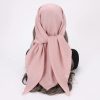 Muslim Square Scarf Cotton Linen Hijab