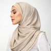 Muslim Square Scarf Cotton Linen Hijab