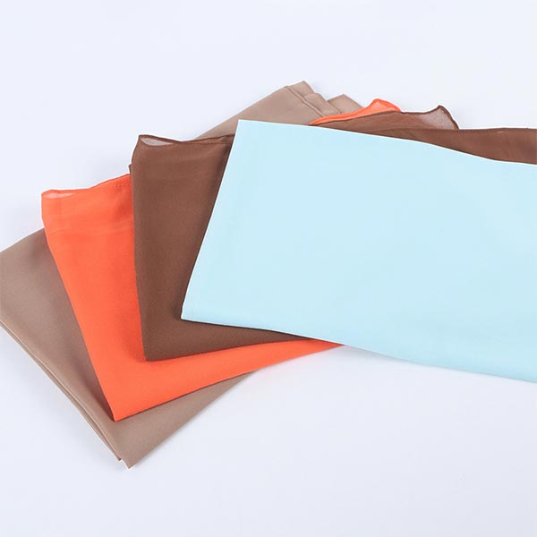 Solid Colour Pearl Chiffon Bubble Hijab