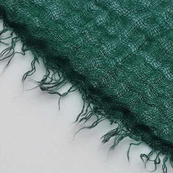 Pleated Monochrome Faux Cotton Linen Scarf