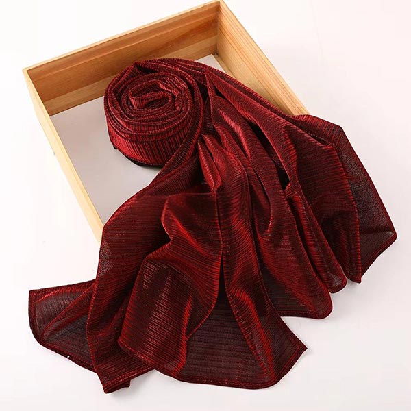 Glitter Lslamic Gold Silk Head Scarf