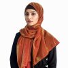 Glitter Lslamic Gold Silk Head Scarf