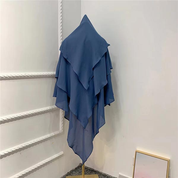 Three Layer Wave Bonnet Instant Hijab