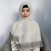 Plain Weave Leaf Lace Premium Hijab