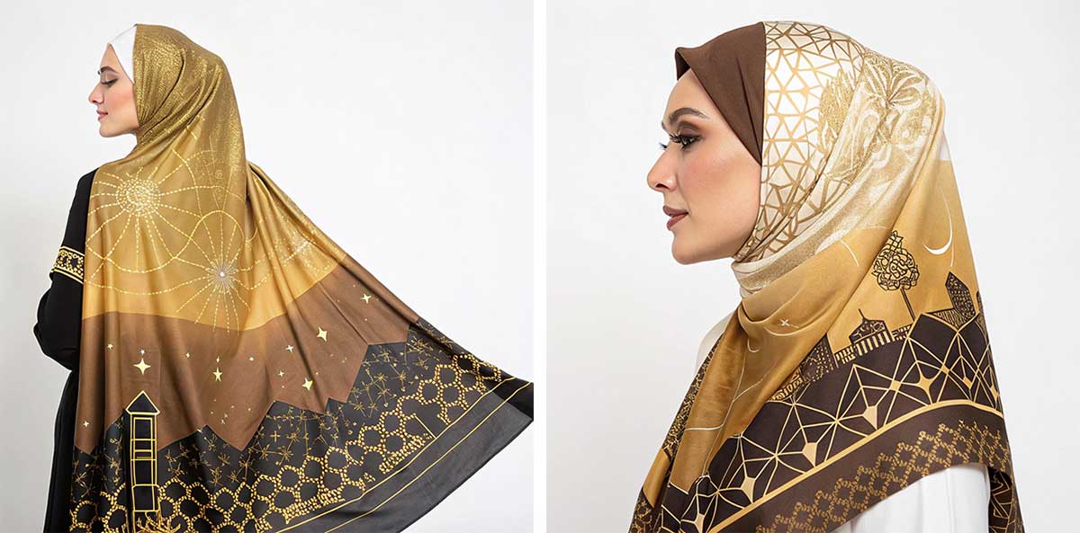 Mecca Morning Light Series Printed Headscarf