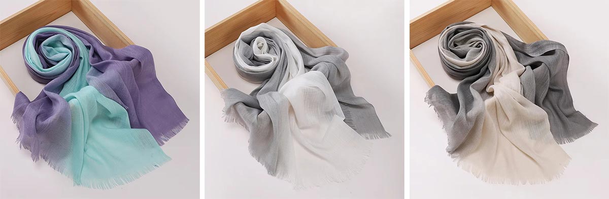 Two-color Gradient Cotton Hijab