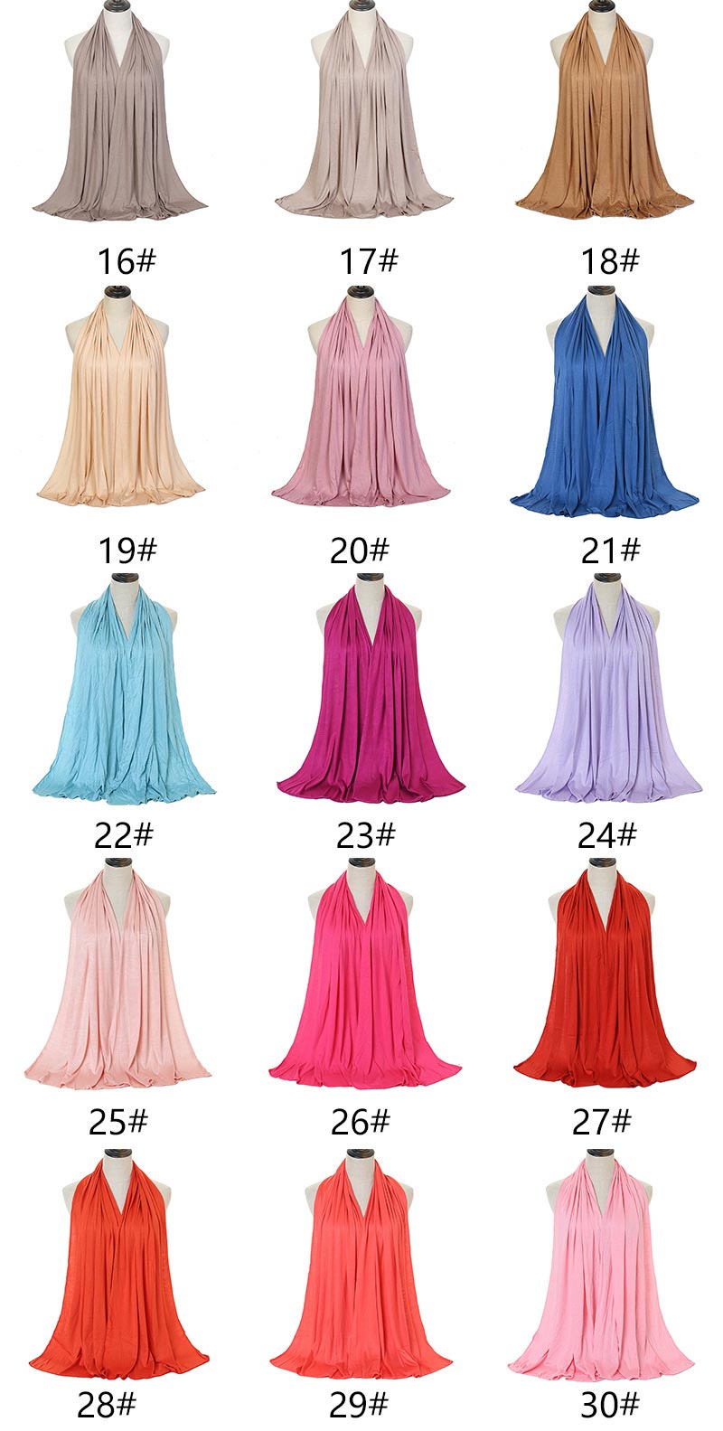 Soft Versatile Autumn Winter Warm Jersey Scarf