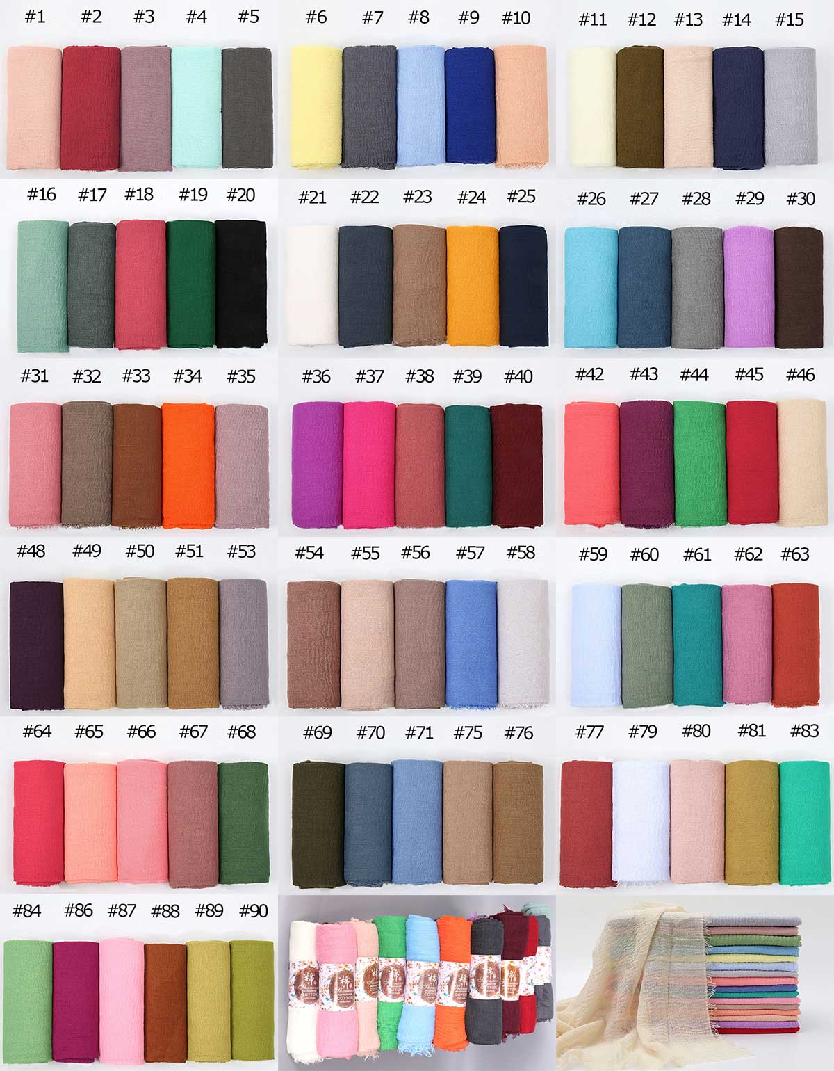 Cotton Whiskers Edge Large Size Hijab