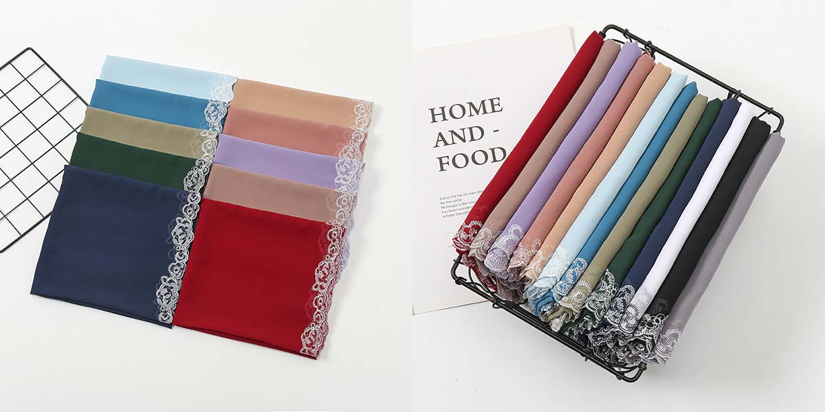 Summer Pearl Chiffon Fashion Lace Edge Headband