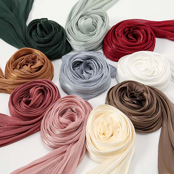 Cool Breathable Bright Silk Solid Color Hijab