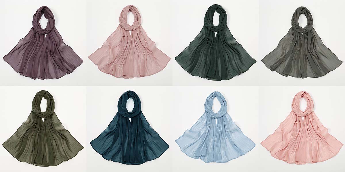 Cool Breathable Bright Silk Solid Color Hijab