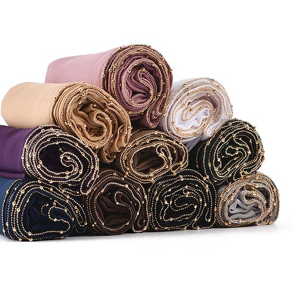 Southeast Asia Hot Trend Chiffon Chain Wrap Headscarf