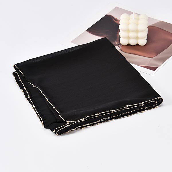 Southeast Asia Hot Trend Chiffon Chain Wrap Headscarf