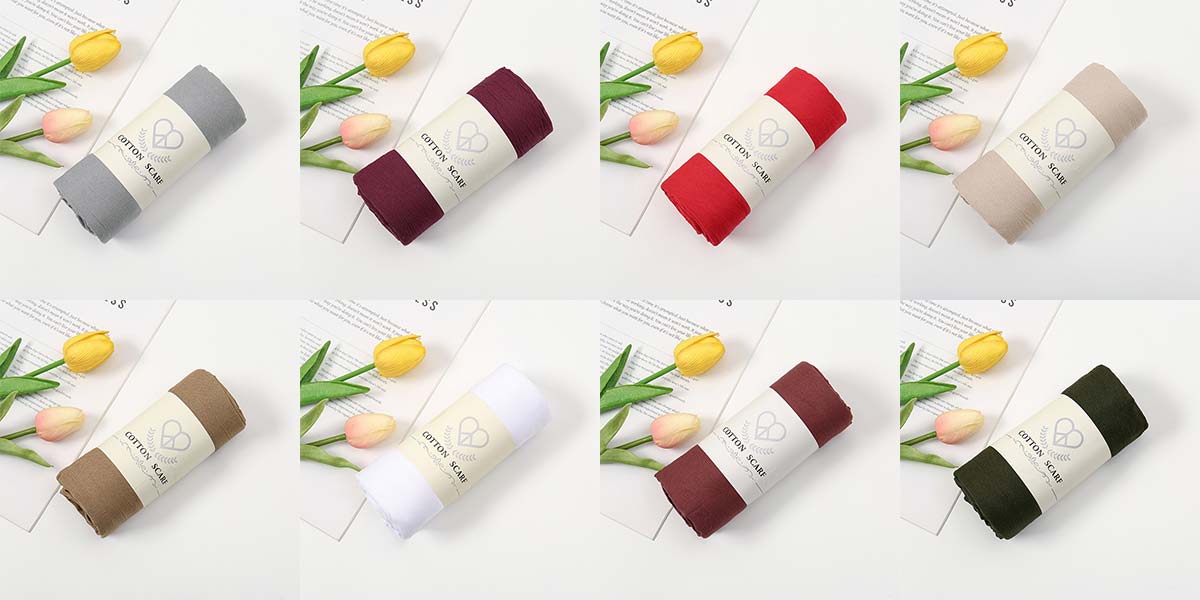 Micro Stretch Crinkle Cotton Blend Hijab