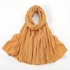 Autumn and Winter Micro Stretch Crinkle Cotton Blend Hijab
