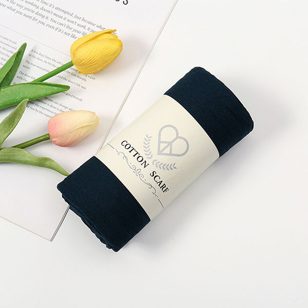 Autumn and Winter Micro Stretch Crinkle Cotton Blend Hijab