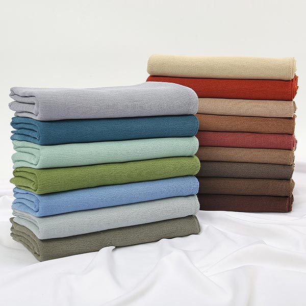 Curled Cotton Wrinkled Long Scarf for Women