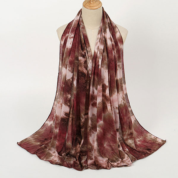 European and American Style Tie-dye Modal Jersey Wrap