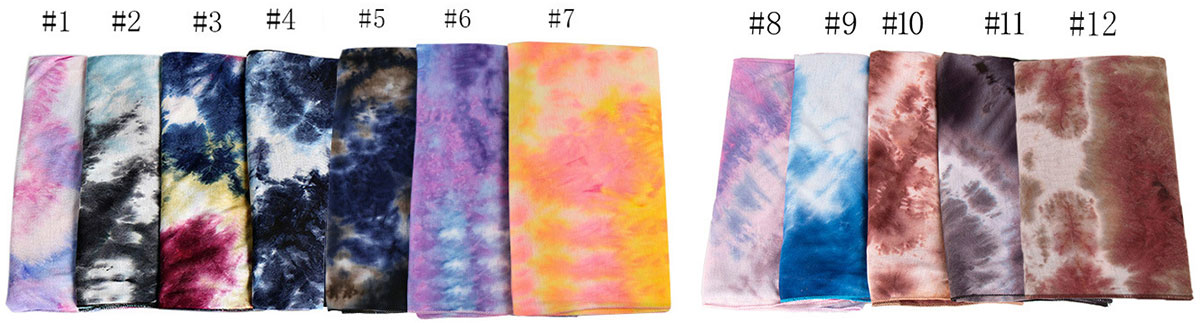 European and American Style Tie-dye Modal Jersey Wrap