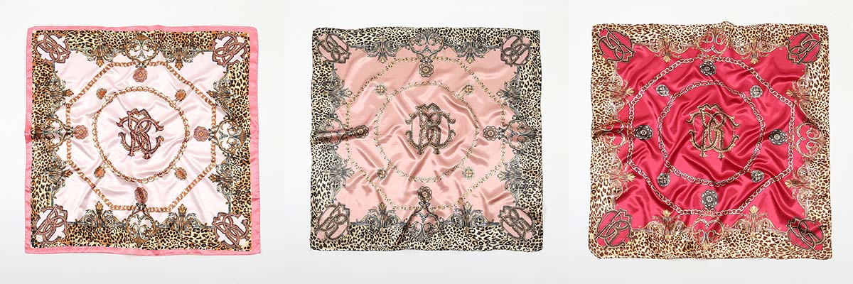 Leopard Print Chain-embellished Satin Scarf