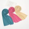 Chiffon Crinkle Solid-color Headscarf