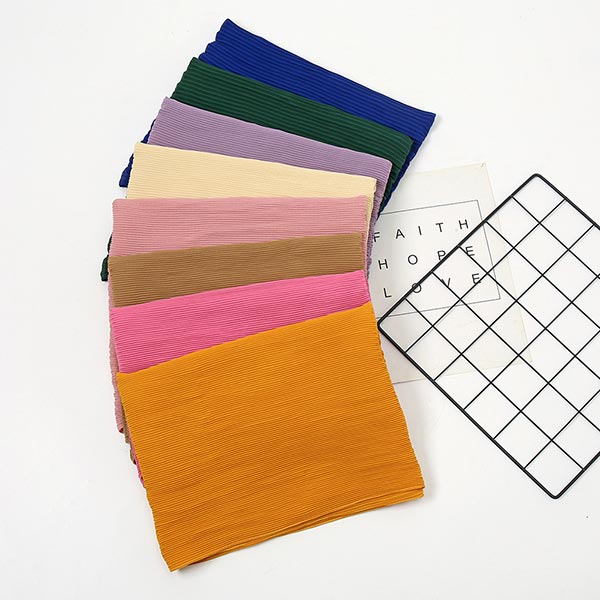 Chiffon Crinkle Solid-color Headscarf