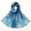 Chiffon Printed Tie Dye Long Scarf