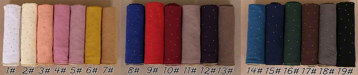 Starry Sky Rhinestone Chain Chiffon Scarf