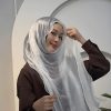 Sunscreen Pleated Pearlescent Silk Headscarf