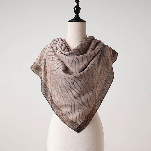 Malaysian Ladies Square Printed Hijab Shawl