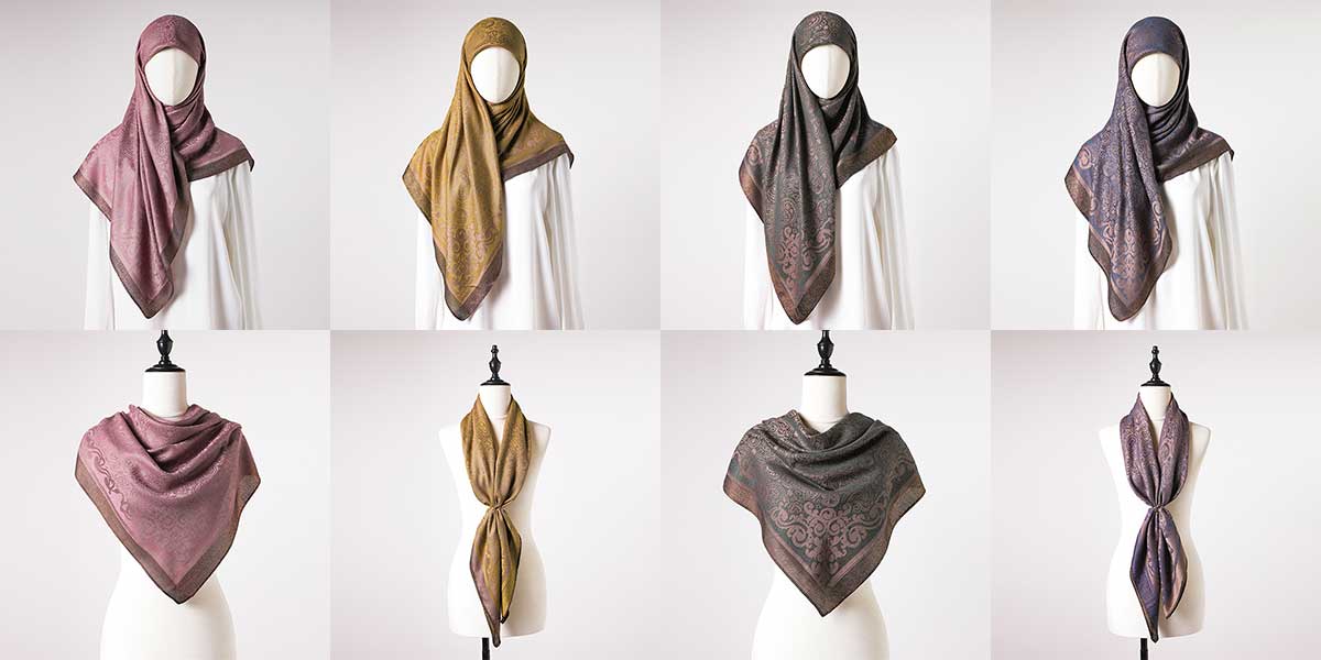 Cashew Print Silk Scarf & Women Hijab Wholesale