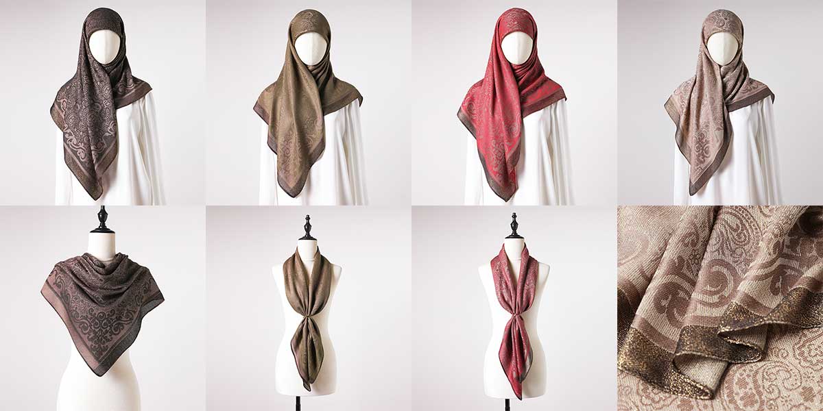 Cashew Print Silk Scarf Wholesale