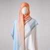 Hot Selling Gradient Color Long Silk Scarf