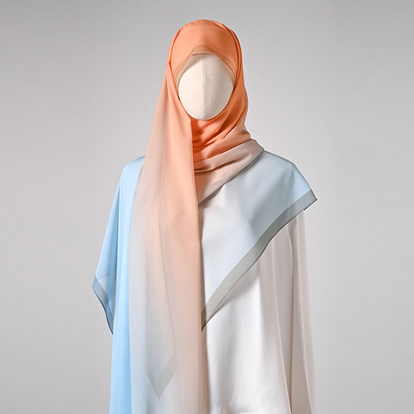 Hot Selling Gradient Color Long Silk Scarf