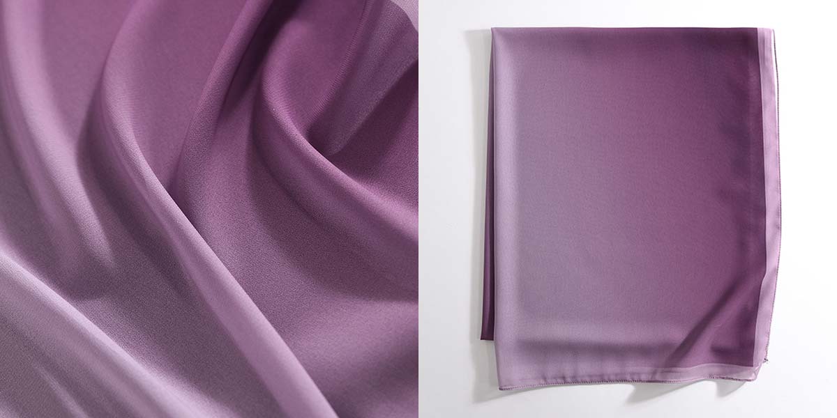 Hot Selling Gradient Color Long Silk Scarf
