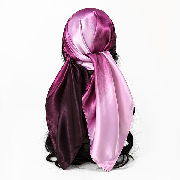 Exquisite Lady Gradient Satin Square Scarf