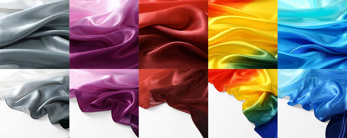 Exquisite Lady Gradient Satin Square Scarf