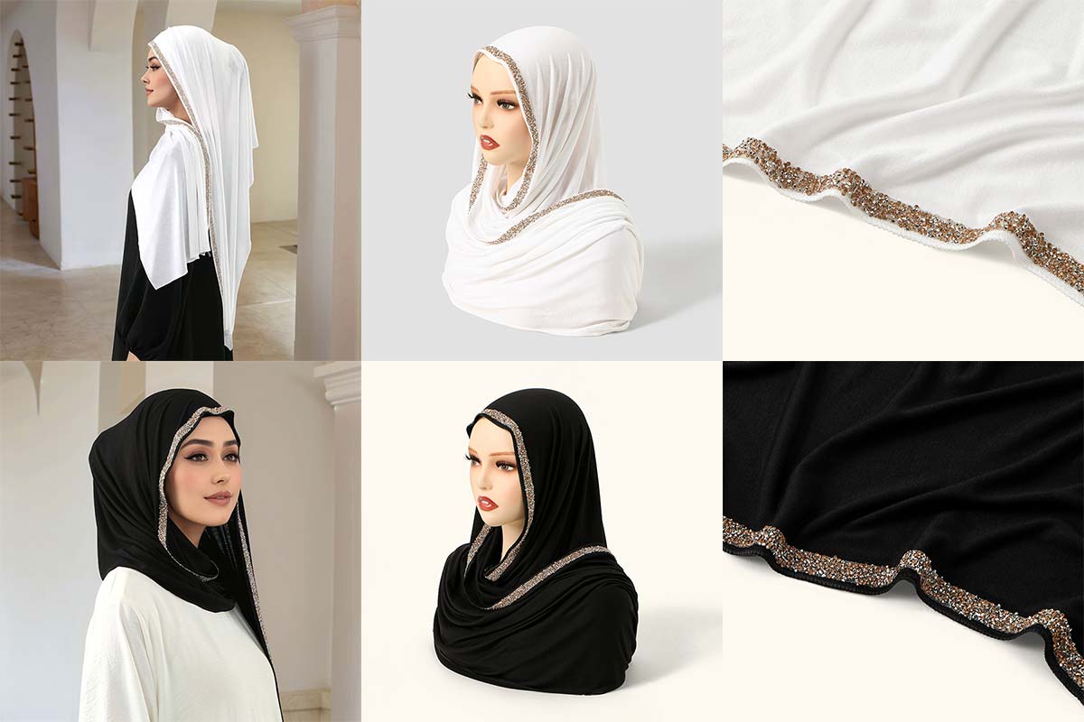 Hot Stamping Soft Comfortable Shimmer Hijab
