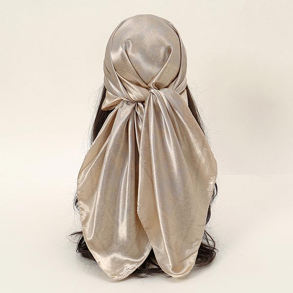 Floral Print Square Satin Headscarf