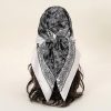 Floral Print Square Satin Headscarf
