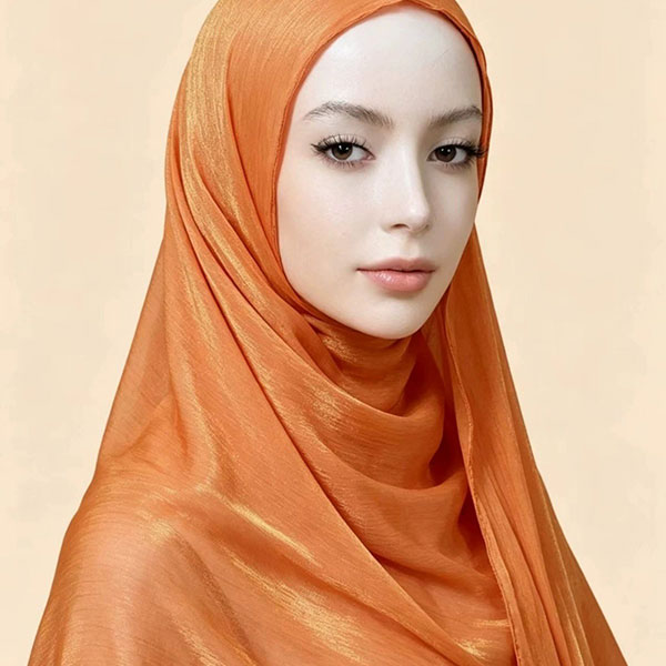 Breathable & Cool Solid Color Crinkle Hijab