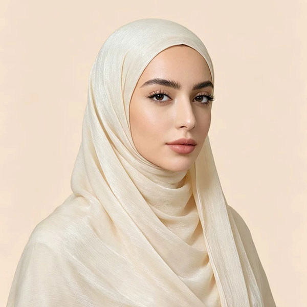 Breathable & Cool Solid Color Crinkle Hijab