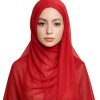Breathable & Cool Solid Color Crinkle Hijab