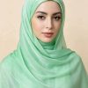 Breathable & Cool Solid Color Crinkle Hijab
