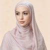 Breathable & Cool Solid Color Crinkle Hijab