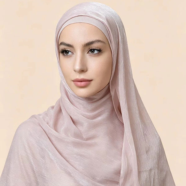 Breathable & Cool Solid Color Crinkle Hijab
